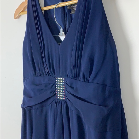 R&M Richards 2-piece Navy Blouse and Pants - Picture 2 of 5